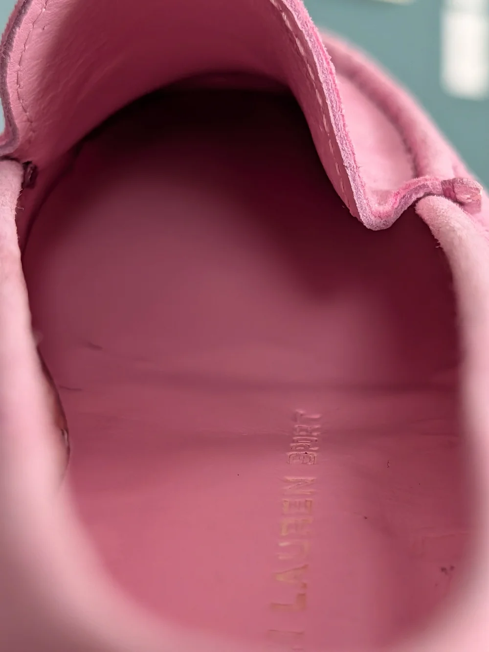 Ralph Lauren Pink Suede Driving Shoes/Mocassins Sz 5.5
